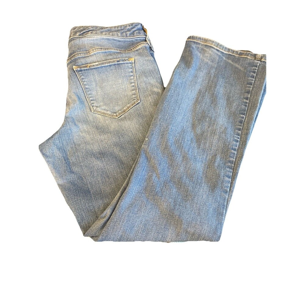 Universal Thread Womens Mid-Rise Flare Distressed Stretch Blue Jeans Size 10/30R
